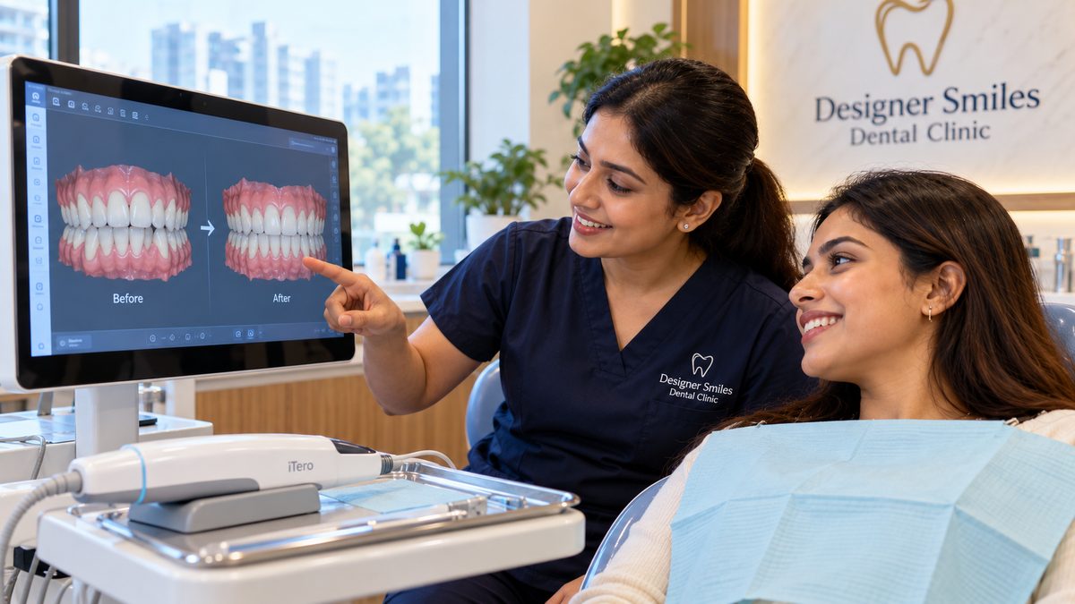 Invisalign clear aligner consultation at Designer Smiles, Vile Parle East, Mumbai
