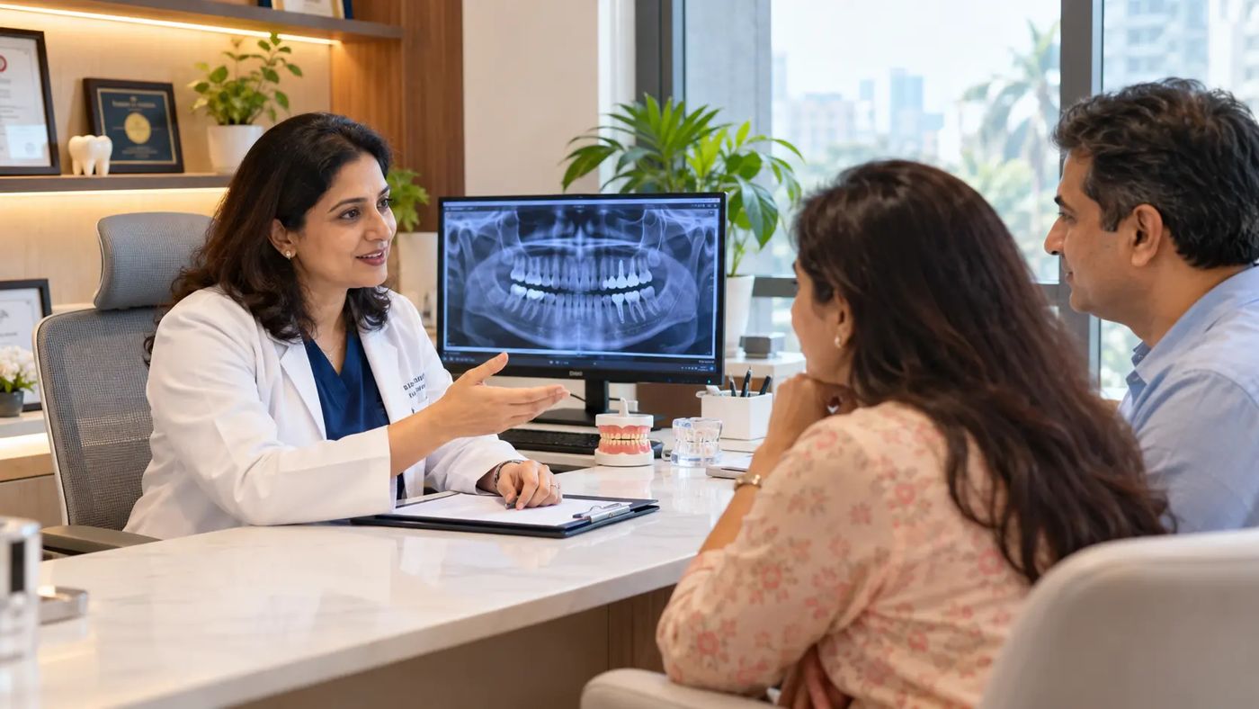 Dentist consultation at Designer Smiles dental clinic in Vile Parle East, Mumbai