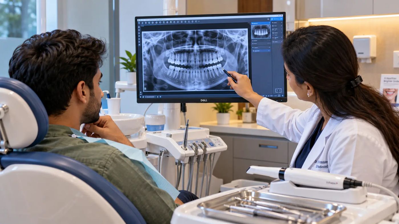 Inside Designer Smiles, Vile Parle East Treatment room at Designer Smiles dental clinic, Vile Parle East, Mumbai