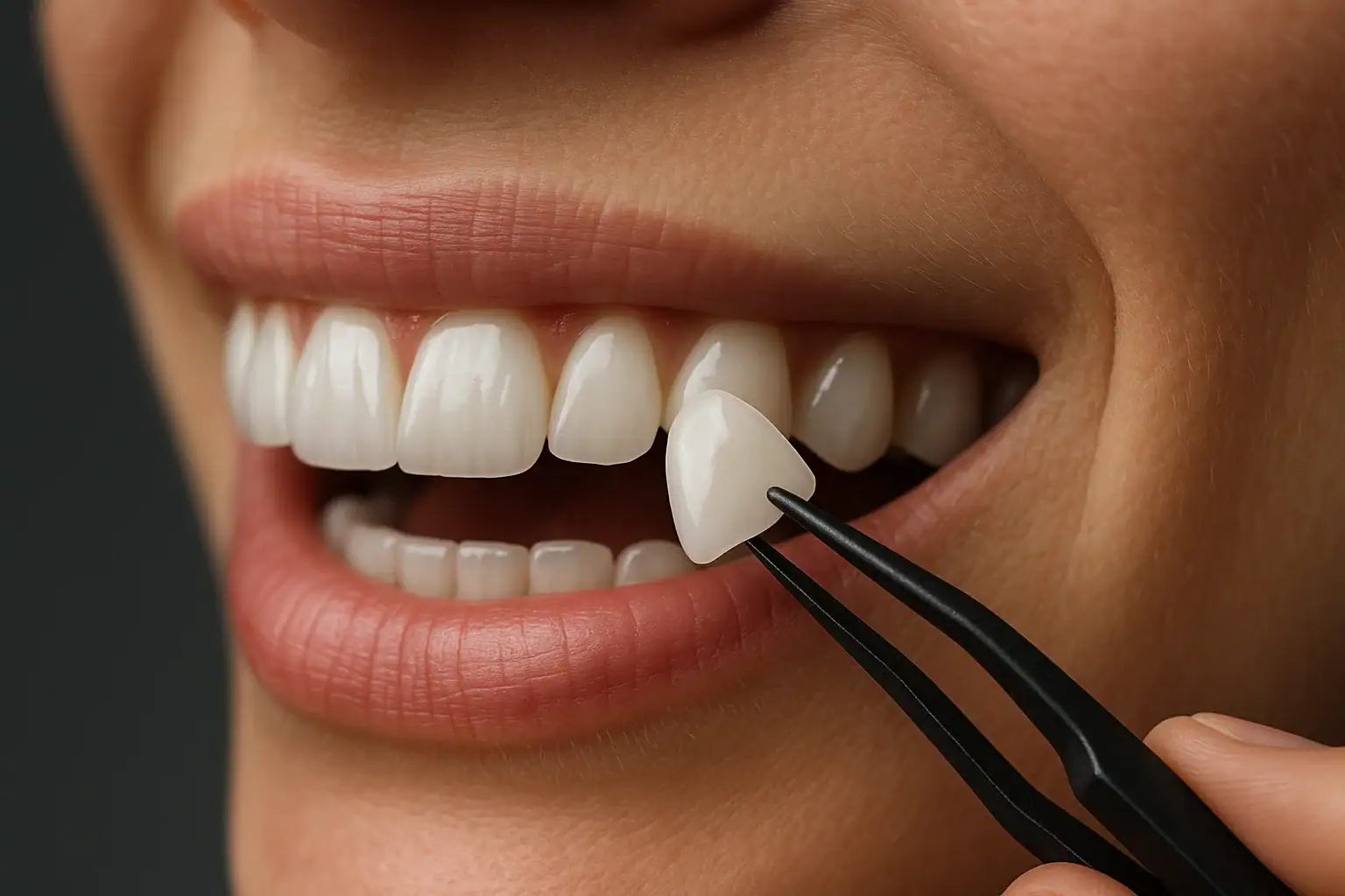 Natural-looking dental veneers at Designer Smiles dental clinic in Vile Parle East, Mumbai