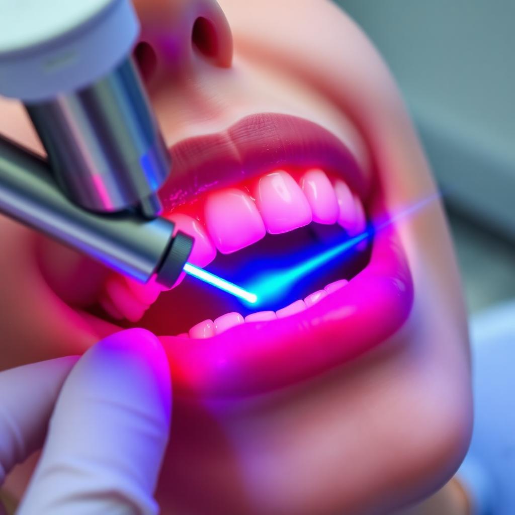 Laser-assisted dental treatment at Designer Smiles dental clinic in Vile Parle East, Mumbai